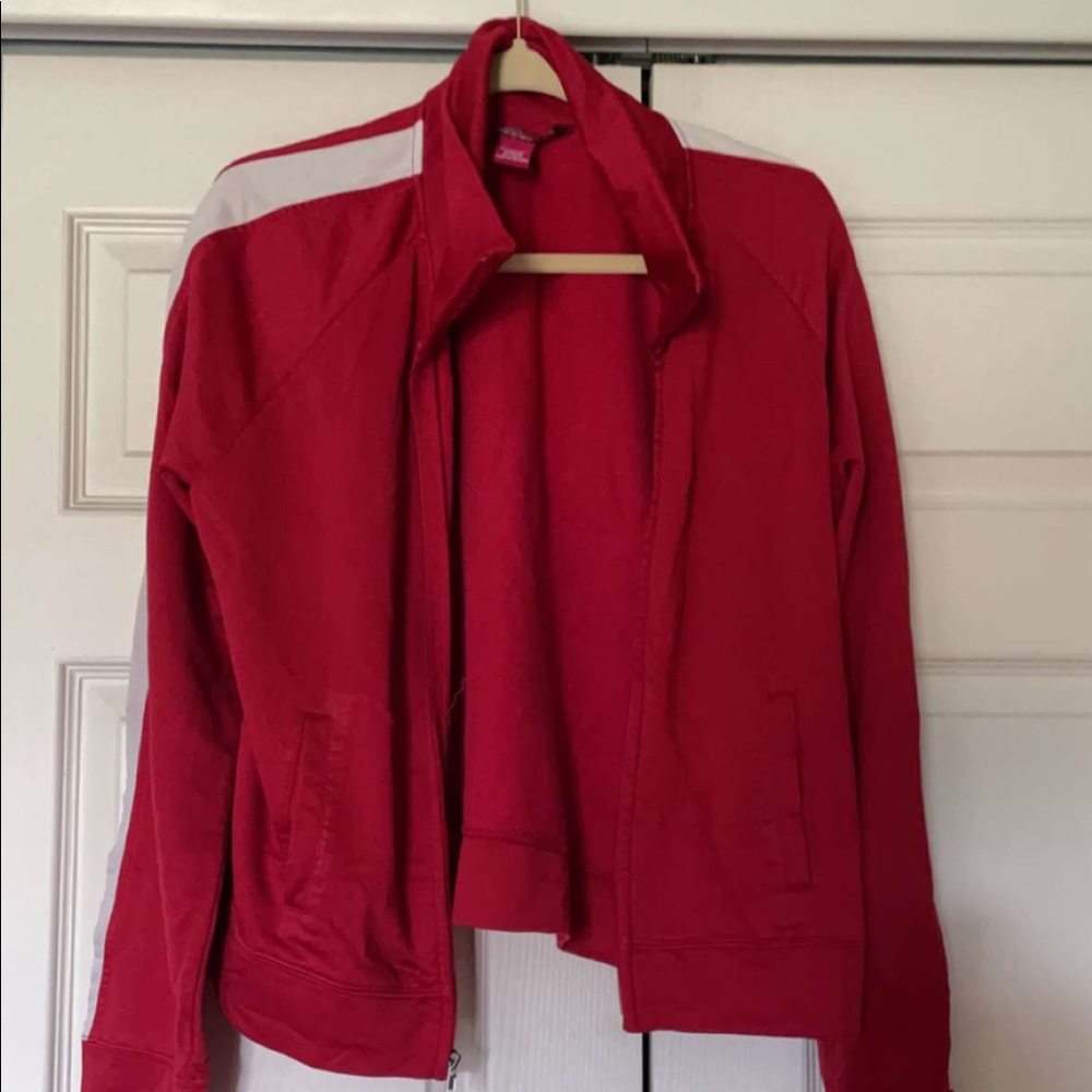 Red athletic jacket